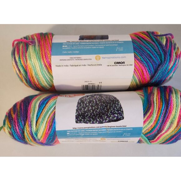 Caron Simply Soft Paints 2 Yarns Rainbow Bright Same Lot - Picture 4 of 6